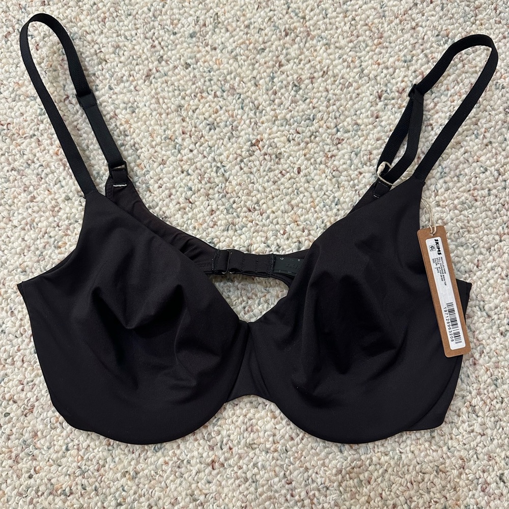 SKIMS Black Underwire Bikini Top